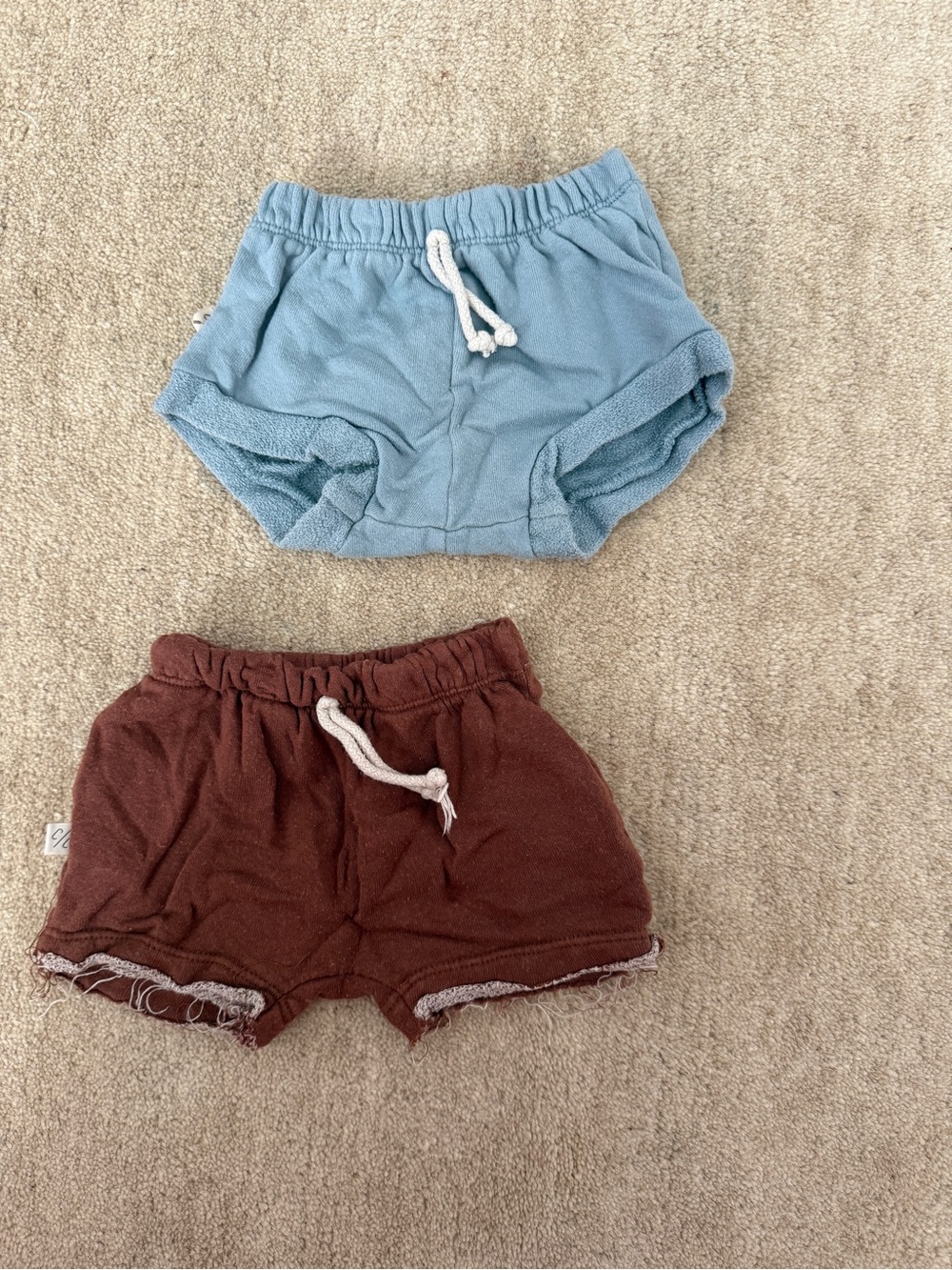 Childhoods Clothing bundle - Terry Cloth Pull-On Shorts - Blue & Brown 18-24mo